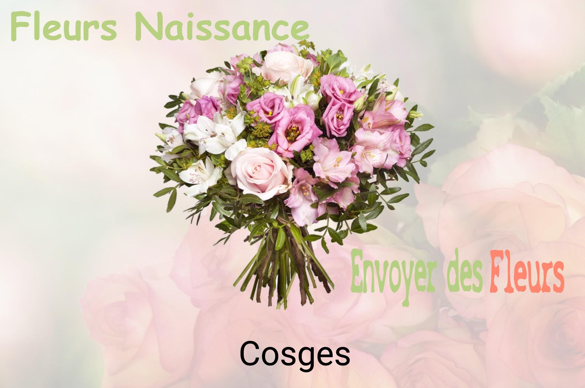 Bouquet de fleurs de naissance livré à Cosges